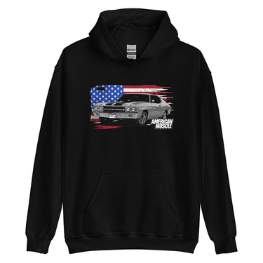 1970 Chevrolet Chevelle Sweatshirt Hoodie From Aggressive Thread - Black